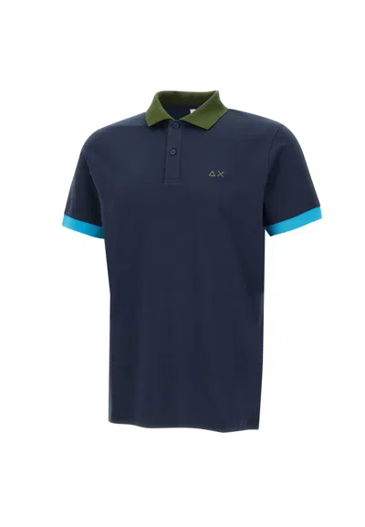 Sun 68 3-colors Cotton Polo Shirt In Blue