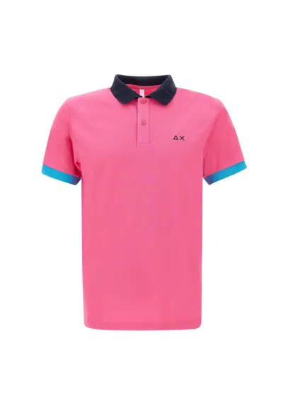 Sun 68 3-colors Cotton Polo Shirt In Fuchsia