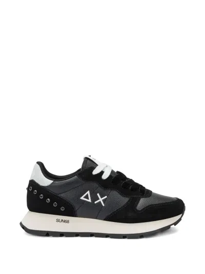 Sun 68 Ally Studs Logo-detail Sneakers In Black