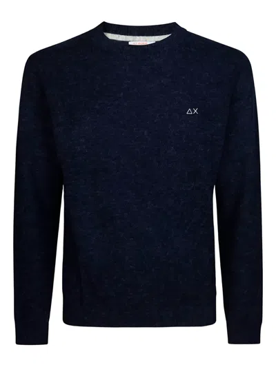 Sun 68 Alpaca Wool Sweater In Blue