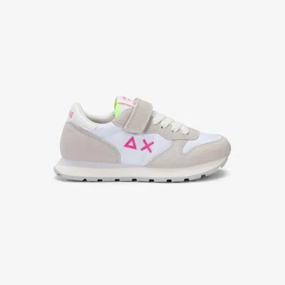 Sun 68 Kids' Baby Shoe White-fuchsia In Neutral