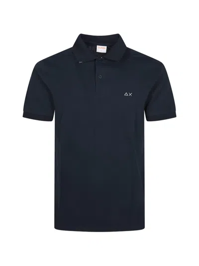 Sun 68 Bandana Collar Polo Shirt In Blue