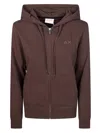Sun 68 Basic Zip Sweatshirt For Women In Marrone
