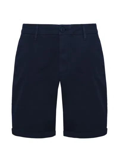 Sun 68 Bermuda Cotton Chino Shorts In Blue