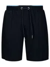 Sun 68 Bermuda In Piquet Con Bande Sottili In Blue