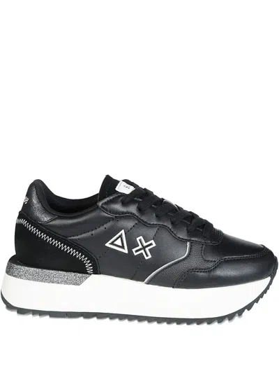 Sun 68 Big Ally Logo-detail Platform Sneakers In Black