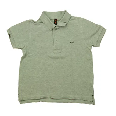 Sun 68 Kids'  Boys Gray Polo Shirt In Green