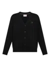 Sun 68 Buttoned Logo Cardigan In Blue
