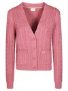 Sun 68 Cardigan Gc A Trecce In Pink