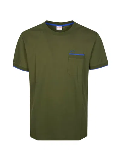 Sun 68 Chest-pocket T-shirt In Green