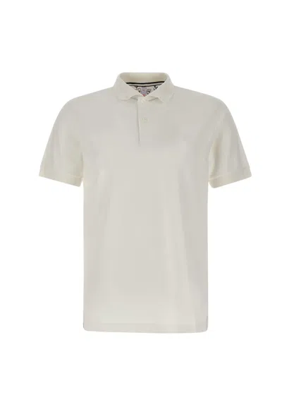 Sun 68 Cold Garment Dye Polo Shirt Cotton In White