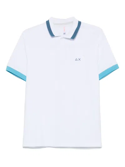 SUN 68 CONTRAST-STRIPES POLO SHIRT