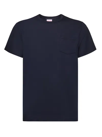 Sun 68 Cotton Jersey T-shirt With Pocket In Blue