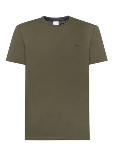 Sun 68 Cotton Pique T-shirt In Green
