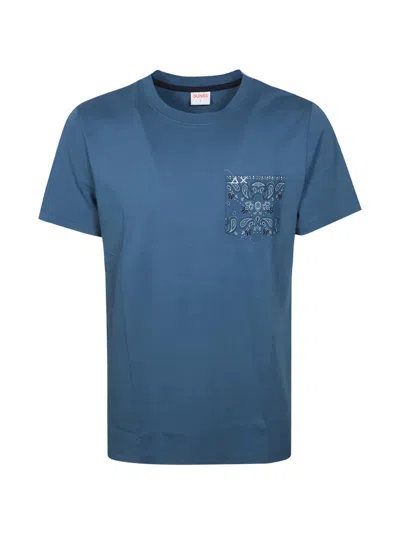 Sun 68 Cotton Pocket T-shirt In Blue