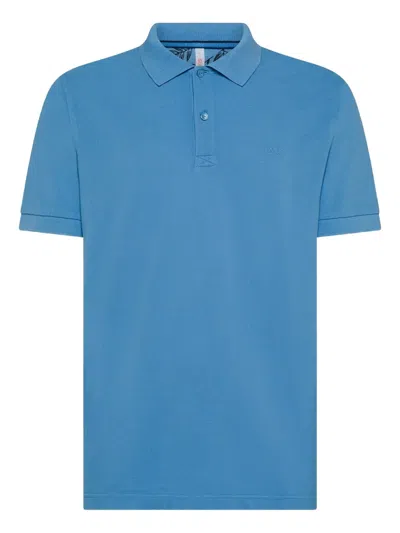 Sun 68 Cotton Polo Shirt In Blue