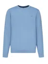 Sun 68 Cotton Sweater With Logo In Blue