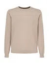 Sun 68 Cotton Sweater With Logo In Nude