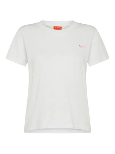 Sun 68 Cotton T-shirt In White