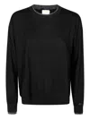 Sun 68 Crew-neck Long-sleeve Sweater In Black