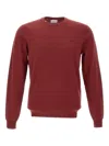 Sun 68 Pullover Mit Gerippten Bündchen In Burgundy