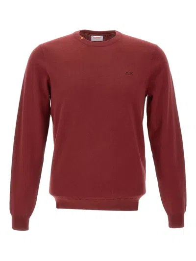 Sun 68 Pullover Mit Gerippten Bündchen In Burgundy