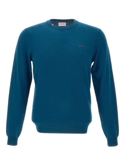 Sun 68 Crew-neck Sweater In Blue