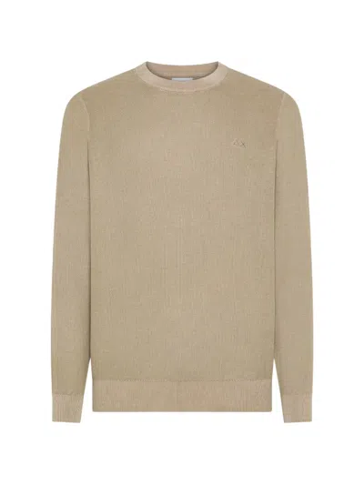 Sun 68 Crew-neck Sweater In Neutral
