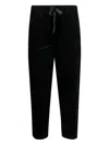 Sun 68 Drawstring-fastening Corduroy Trousers In Black