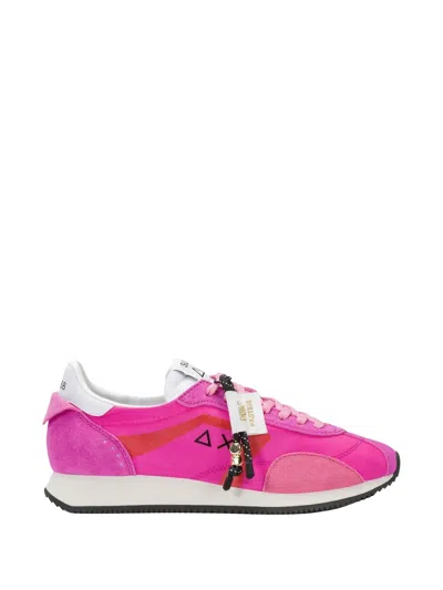 Sun 68 Easy Runner Lace-up Sneakers In Pink