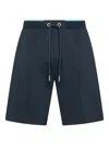 Sun 68 Elastic-waistband Shorts In Blue