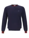 Sun 68 Elbow-patch Sweater In Blue