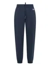 Sun 68 Embroidered-logo Drawstring Trousers In Blue