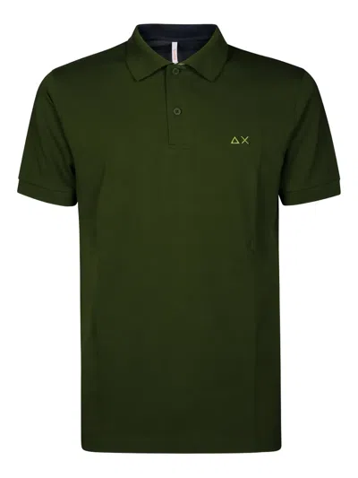 Sun 68 Embroidered-logo Polo Shirt In Green