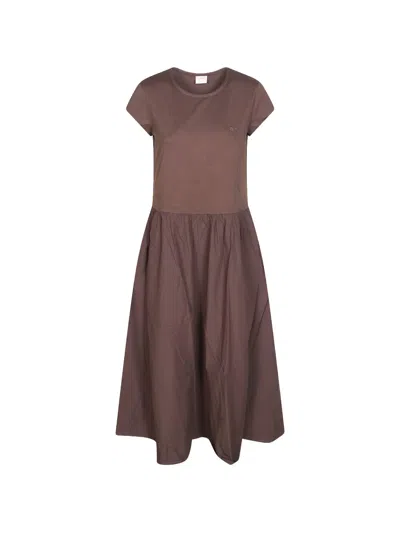 Sun 68 Embroidered Maxi Dress In Brown