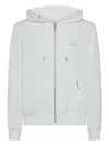 Sun 68 Embroidered Zip-up Hoodie In Green