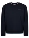 Sun 68 Felpa Girocollo Piquet Bande Piccole In Blue
