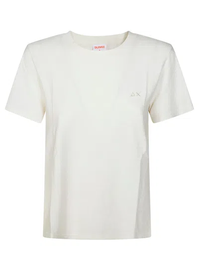 Sun 68 Fiamatta Mini Women's T-shirt In Bianco