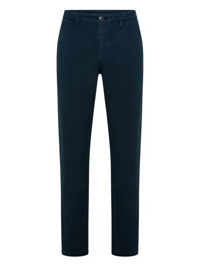 Sun 68 Five-pocket Cotton Pants In Blue
