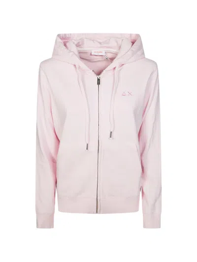 Sun 68 Full-zip Hoodie In Pink
