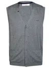 Sun 68 Gilet Solid In Gray