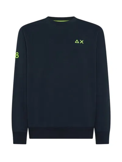 Sun 68 Hoodie Man Sun68 - Sweatshirt Sun68 Fluo Basic - Blue