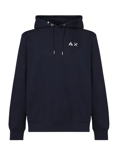 Sun 68 Hoodie With Logo In Blue