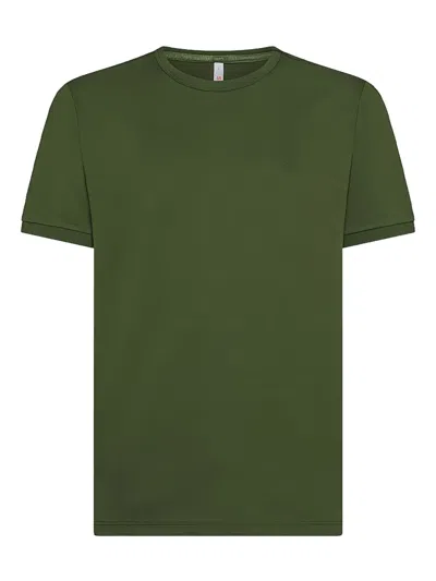 Sun 68 Logo-detail T-shirt In Green