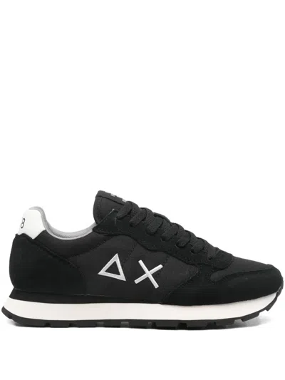 Sun 68 Logo-motif Sneakers In Black