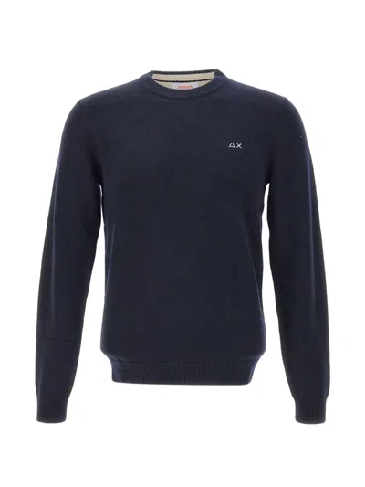 Sun 68 Logo-detail Sweater In Blue