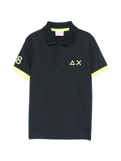 Sun 68 Poloshirt Mit Logo-stickerei In Blue
