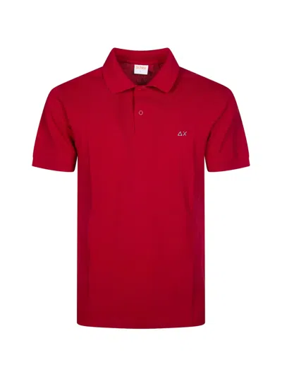 Sun 68 Logo-embroidery Polo Shirt In Red