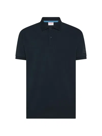 Sun 68 Logo-patch Polo Shirt In Black