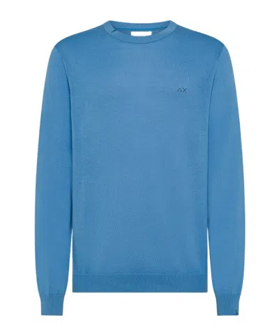 Sun 68 Long Sleeve Sweater In Blue